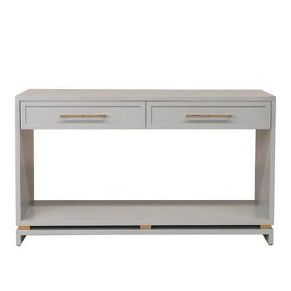 Pearl Two Drawer Open Console Table Console Table Cafe Lighting & Living Pearl Grey