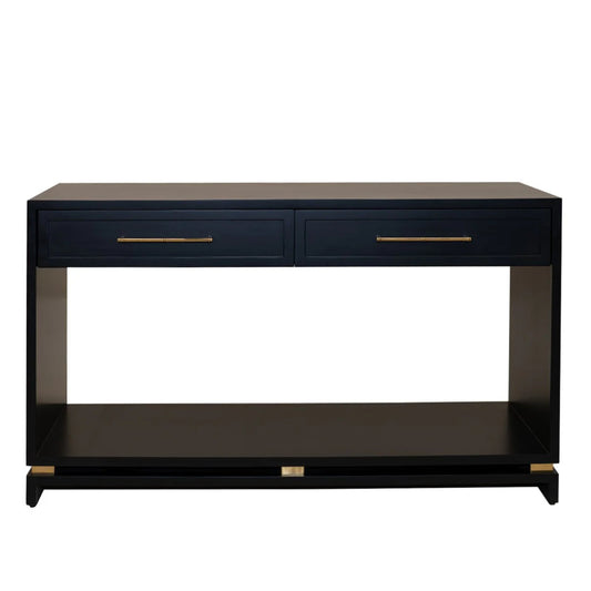 Pearl Two Drawer Open Console Table Console Table Cafe Lighting & Living Black