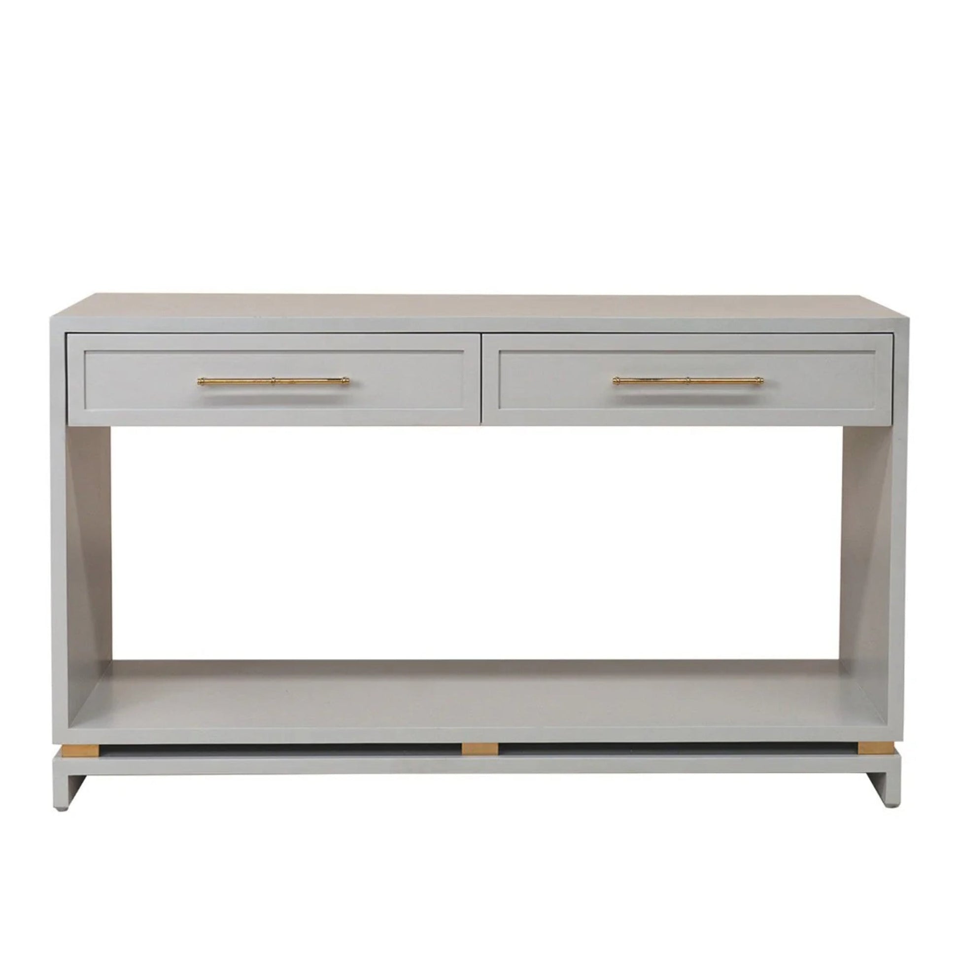 Pearl Two Drawer Open Console Table Console Table Cafe Lighting & Living Pearl Grey