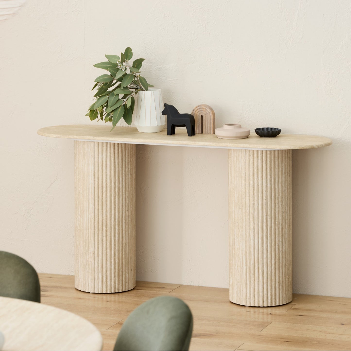 Pompeii Console Table - Travertine