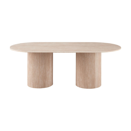 Pompeii Dining Rectangular Dining Table - Travertine