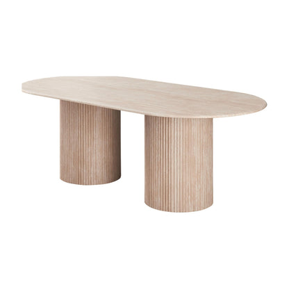 Pompeii Dining Rectangular Dining Table - Travertine