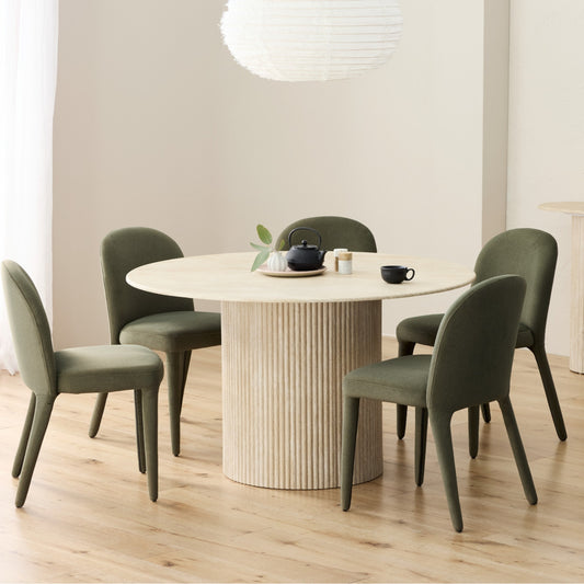 Pompeii Dining Table - Travertine