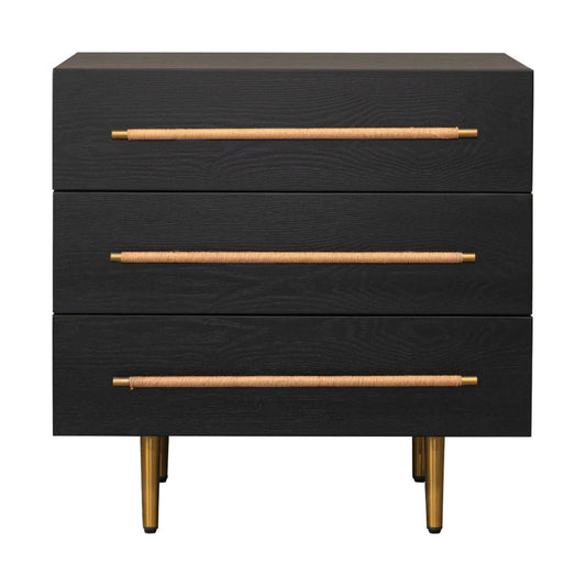 Retreat Ash Wood Bedside Table Bedside Table Cafe Lighting & Living Black