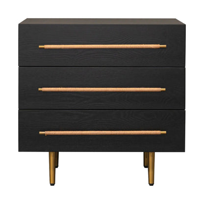 Retreat Ash Wood Bedside Table Bedside Table Cafe Lighting & Living Black