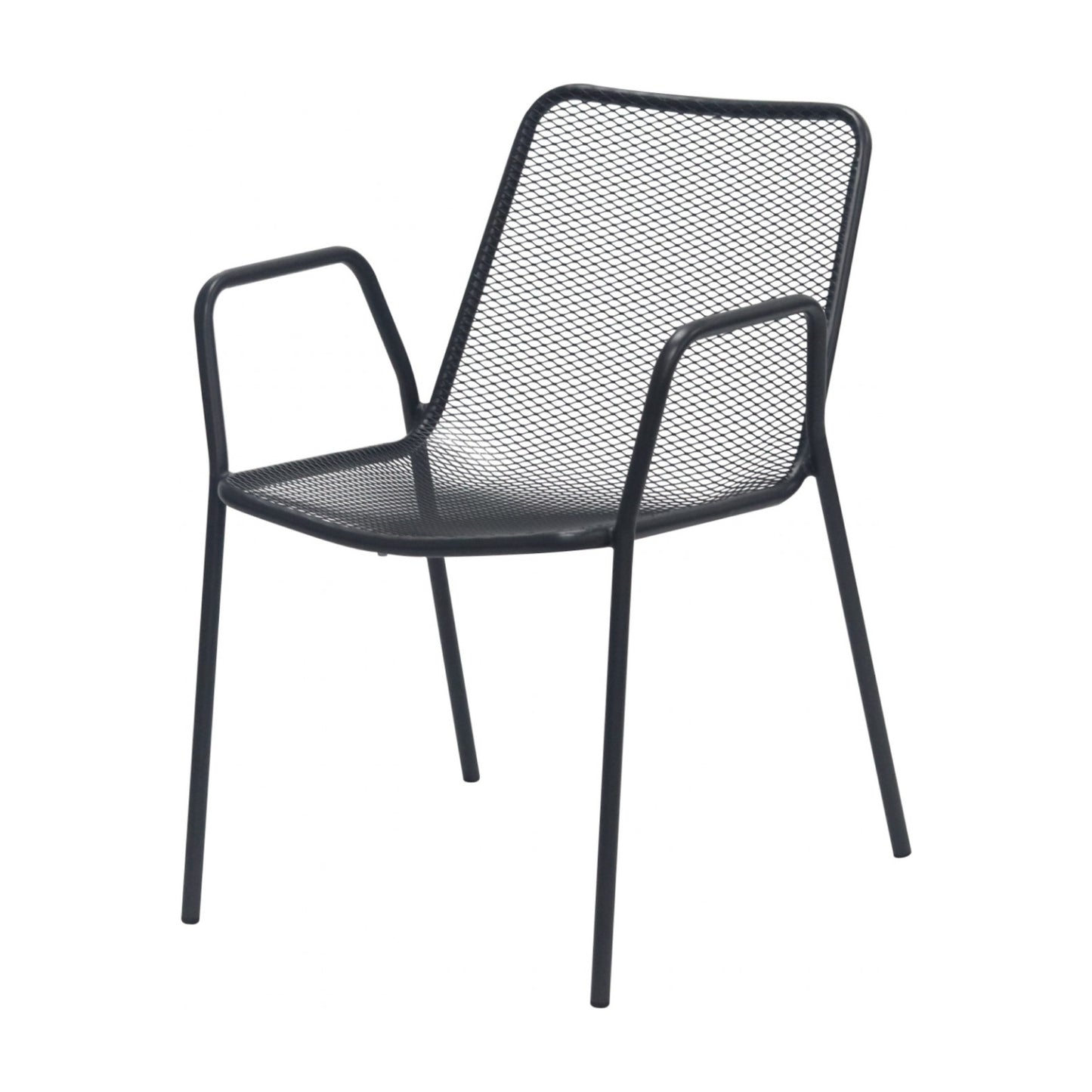 Rhodes Metal Outdoor Chair Set of 2 - Black