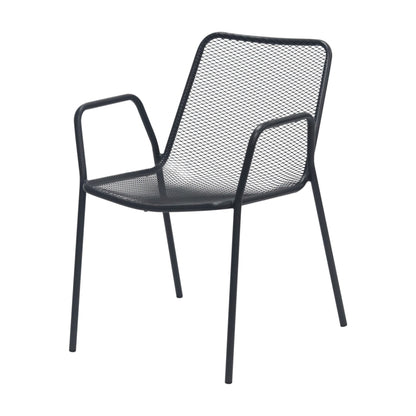 Rhodes Metal Outdoor Chair Set of 2 - Black