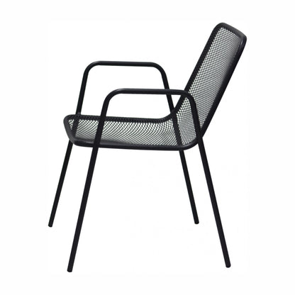 Rhodes Metal Outdoor Chair Set of 2 - Black