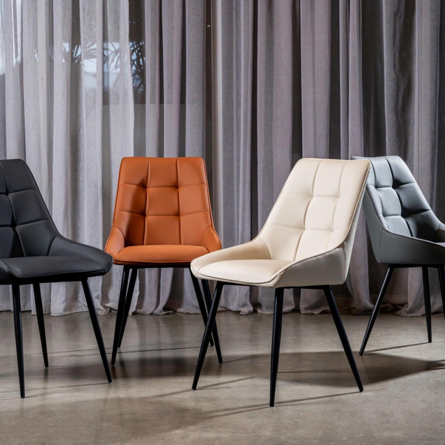Ruben Leather Dining Chair Set of 2