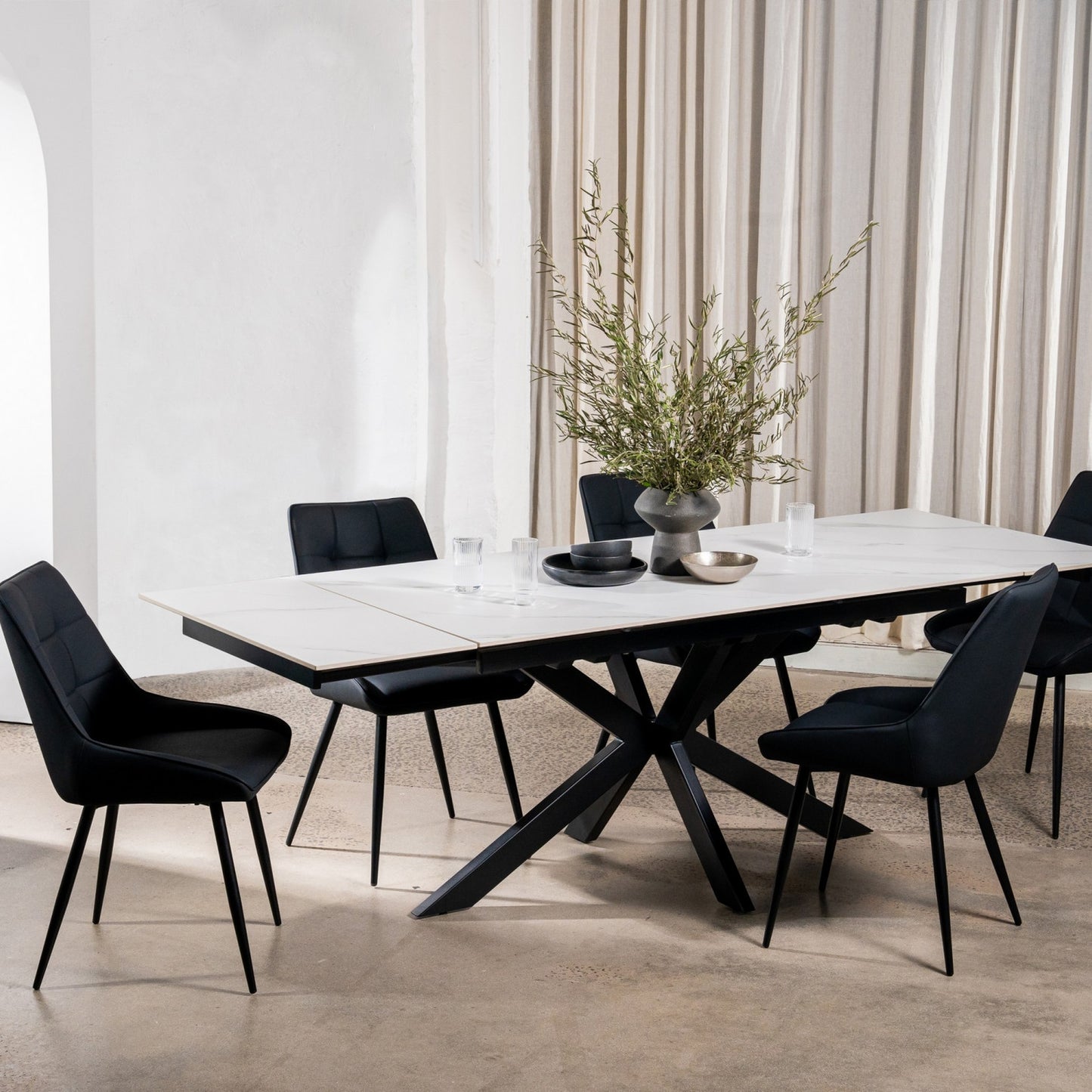 Ruben Leather Dining Chair Set of 2