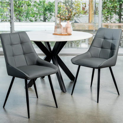 Ruben Leather Dining Chair Set of 2