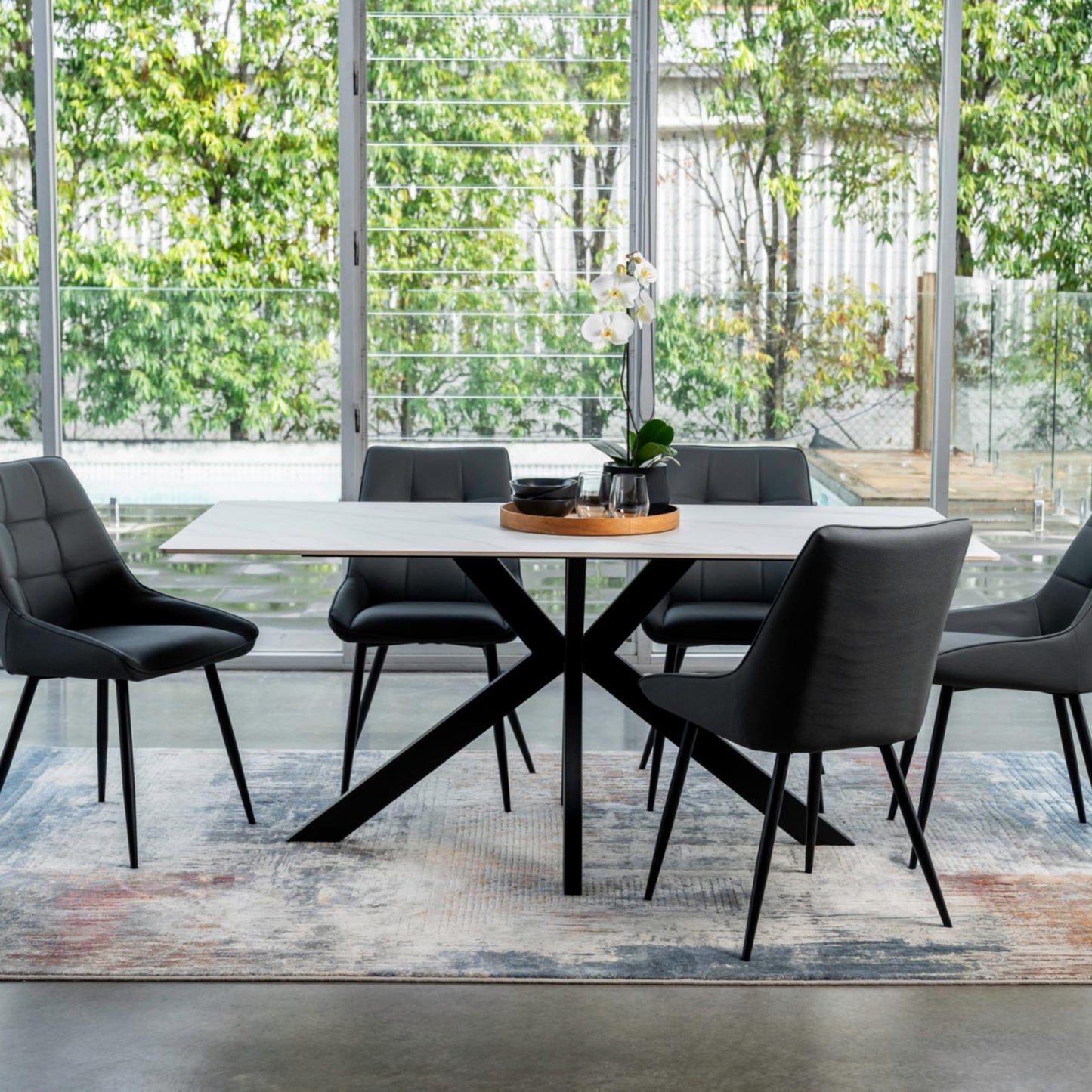 Ruben Leather Dining Chair Set of 2