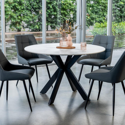 Ruben Leather Dining Chair Set of 2