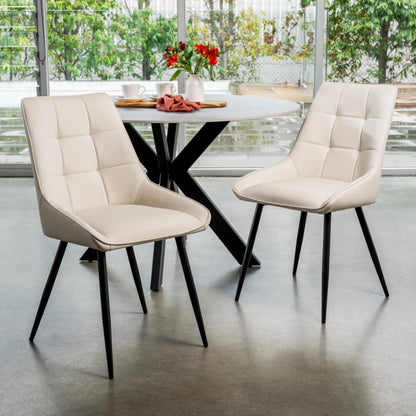Ruben Leather Dining Chair Set of 2