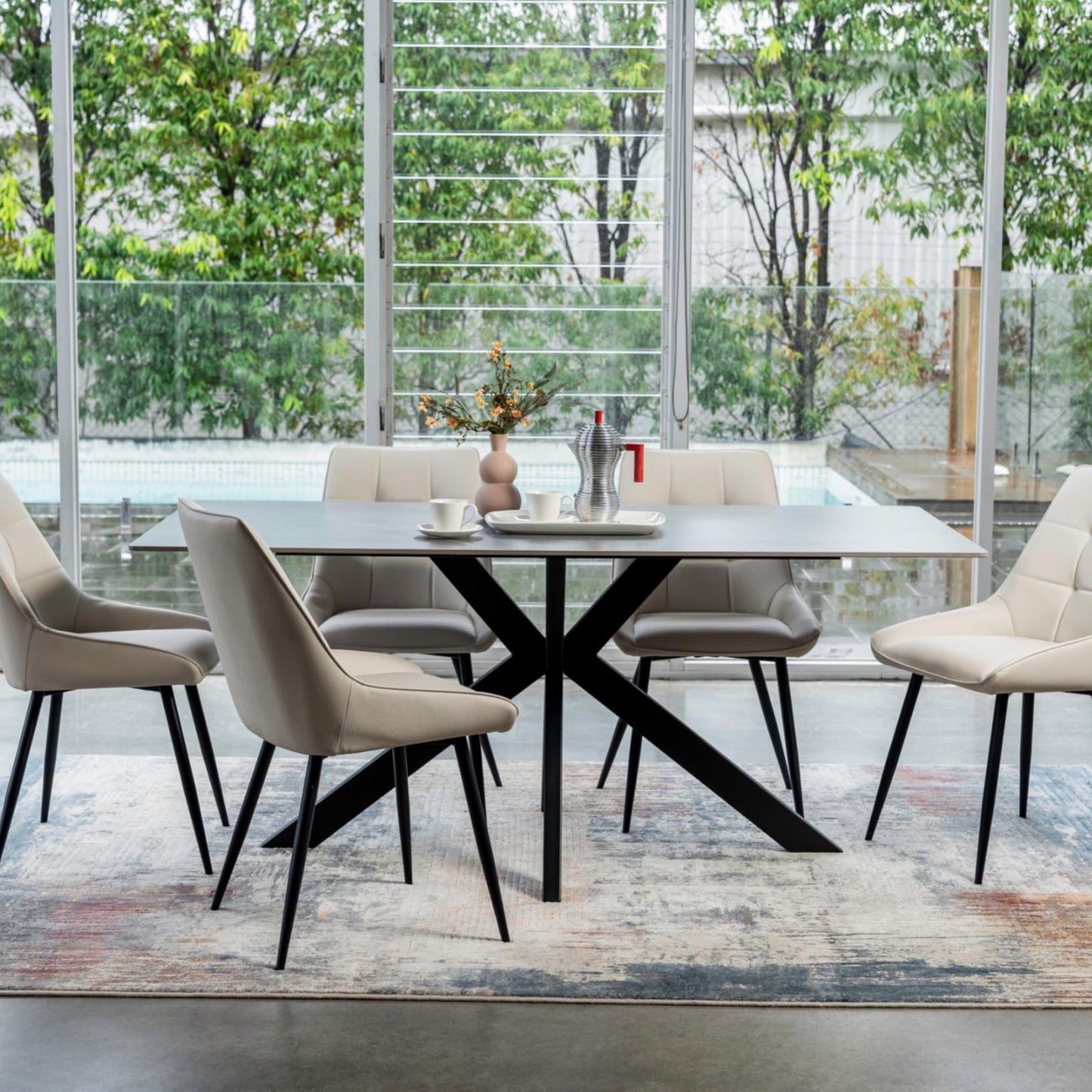 Ruben Leather Dining Chair Set of 2