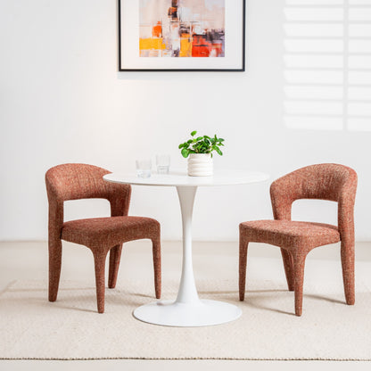 Scandi Ceramic Small Dining Table - Snow White
