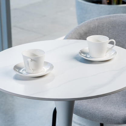Scandi Ceramic Small Dining Table - Snow White