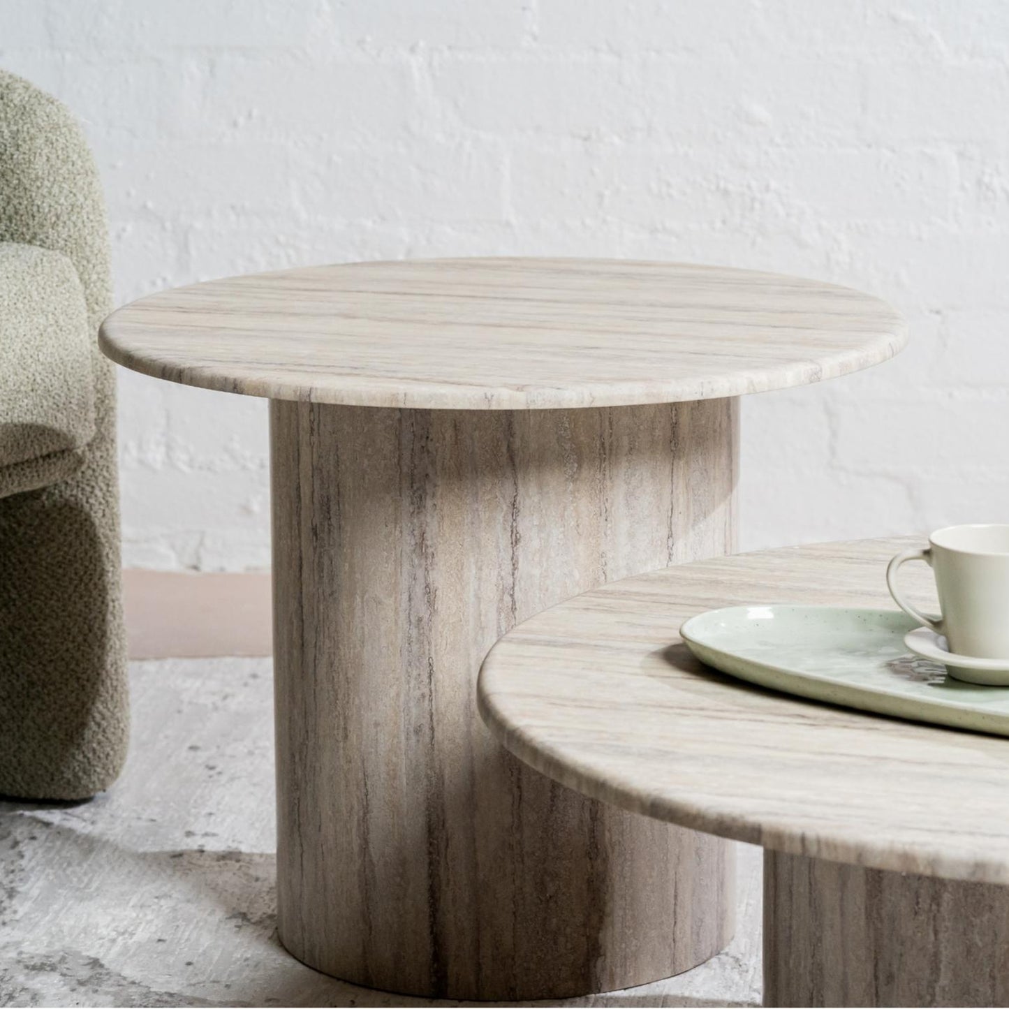 Seoul Marble Side Table - Grey