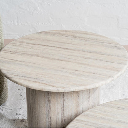 Seoul Marble Side Table - Grey