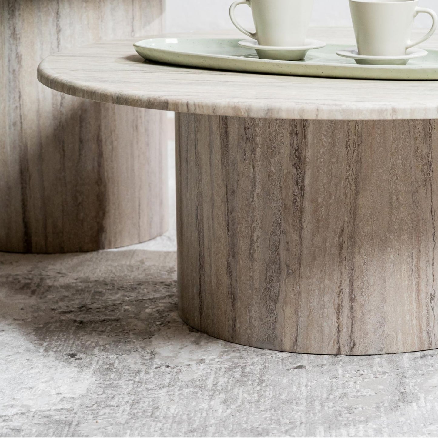 Seoul Marble Side Table - Grey