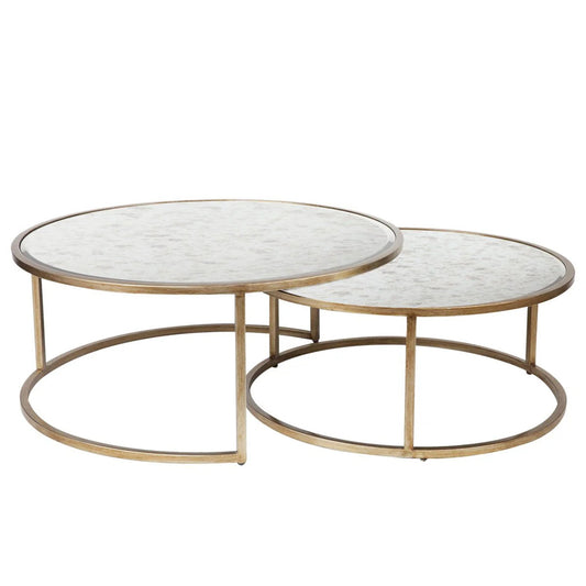 Serene Nesting Coffee Tables Coffee Table Cafe Lighting & Living Antique Gold