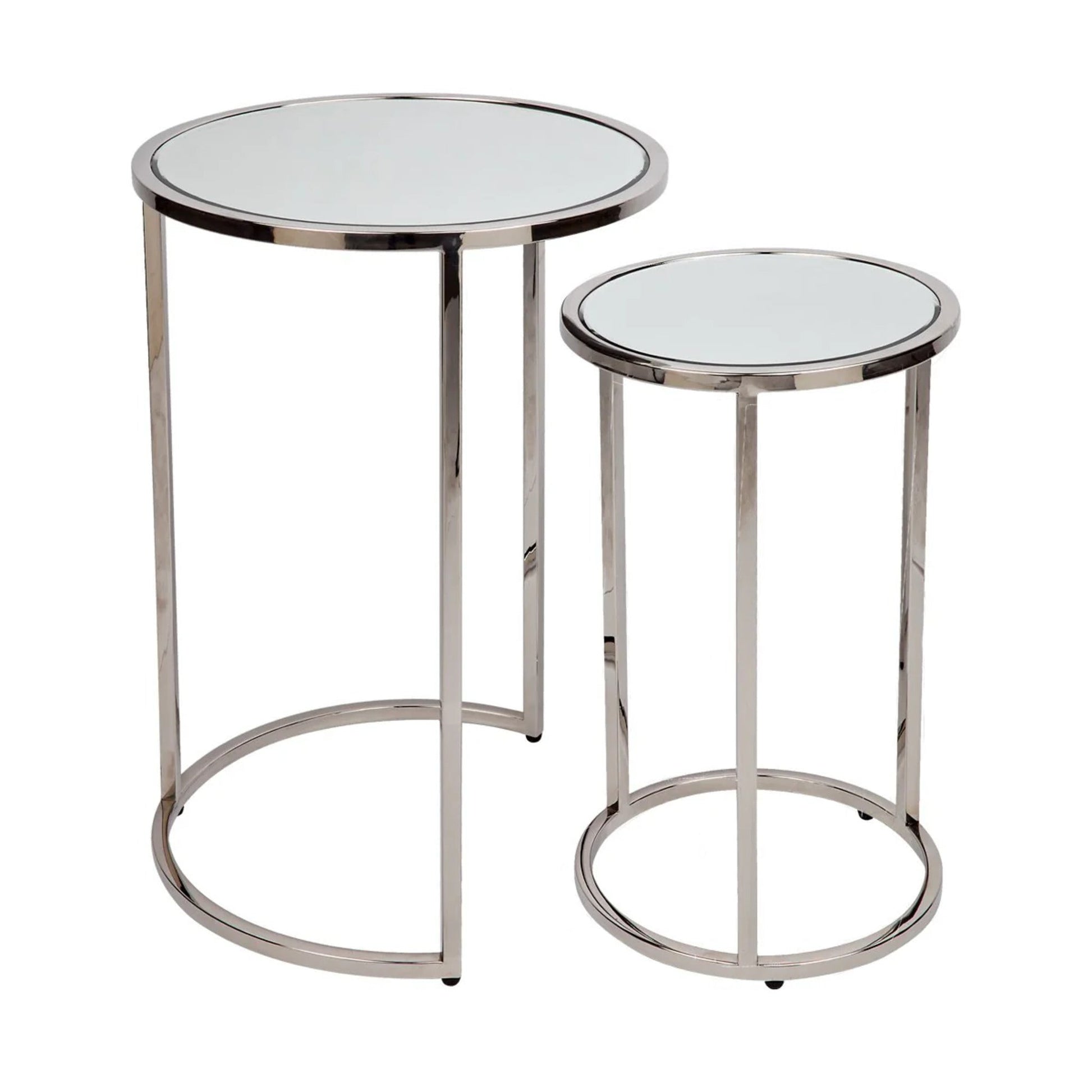 Serene Nesting Side Tables Side Table Cafe Lighting & Living Nickel