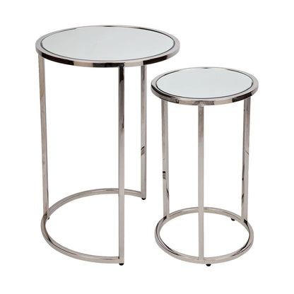 Serene Nesting Side Tables Side Table Cafe Lighting & Living Nickel