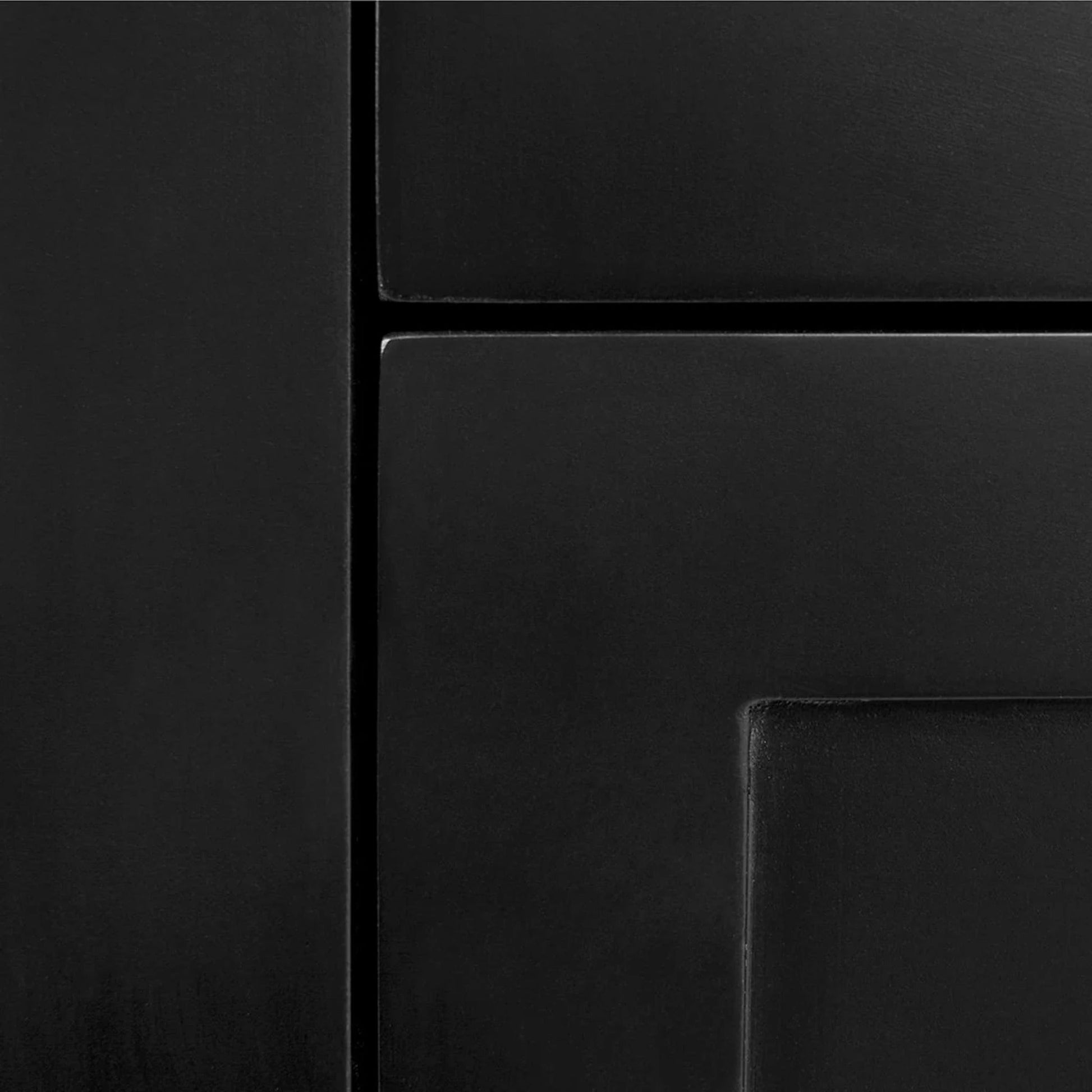 Soloman Small Two Drawer Bedside Table - Black Bedside Table Cafe Lighting & Living   