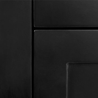 Soloman Small Two Drawer Bedside Table - Black Bedside Table Cafe Lighting & Living   