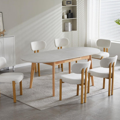 Sweden Ceramic Extension Dining Table - Light Grey