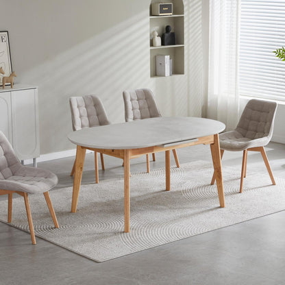 Sweden Ceramic Extension Dining Table - Light Grey
