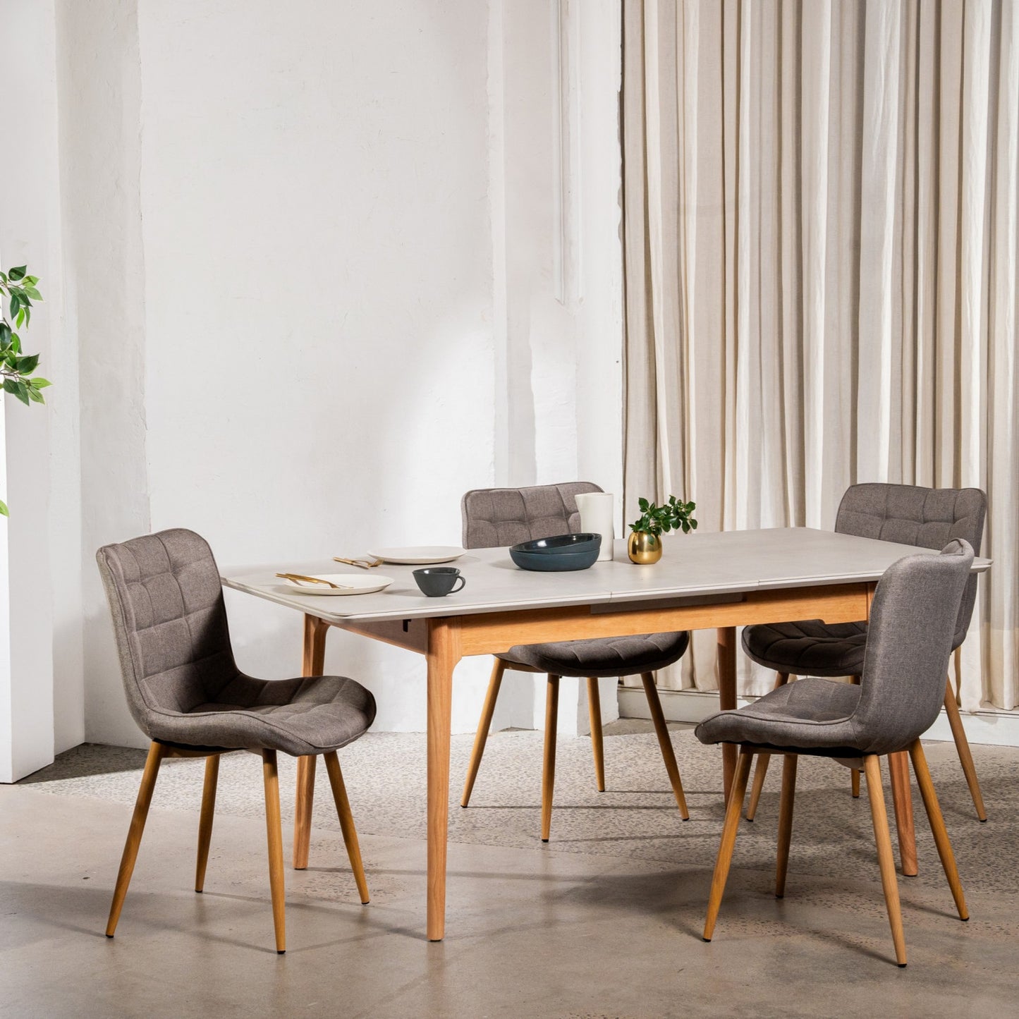 Sydney Fabric Dining Chair Set of 2