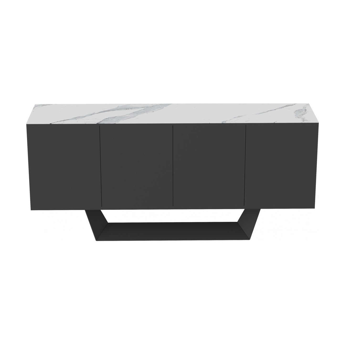 Symphony Marmo Ceramic Sideboard - White Storm