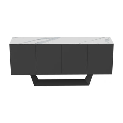 Symphony Marmo Ceramic Sideboard - White Storm