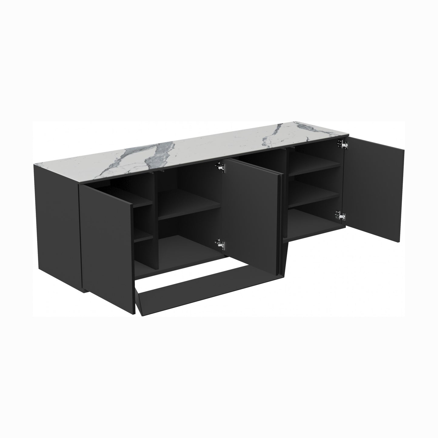 Symphony Marmo Ceramic Sideboard - White Storm