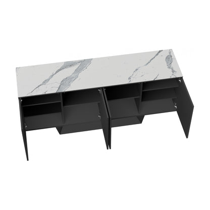 Symphony Marmo Ceramic Sideboard - White Storm