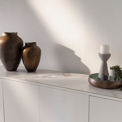 Symphony Marmo Ceramic Sideboard - White Storm