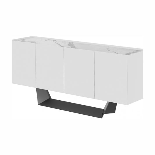 Symphony Marmo Ceramic Sideboard - White Storm