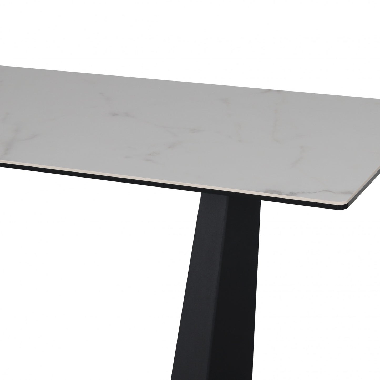 Symphony Marmo Ceramic Console Table - White Storm