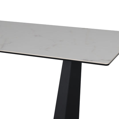 Symphony Marmo Ceramic Console Table - White Storm