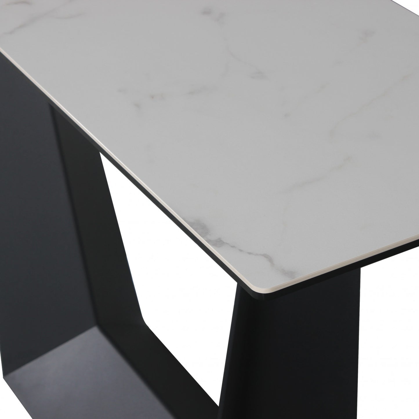 Symphony Marmo Ceramic Console Table - White Storm