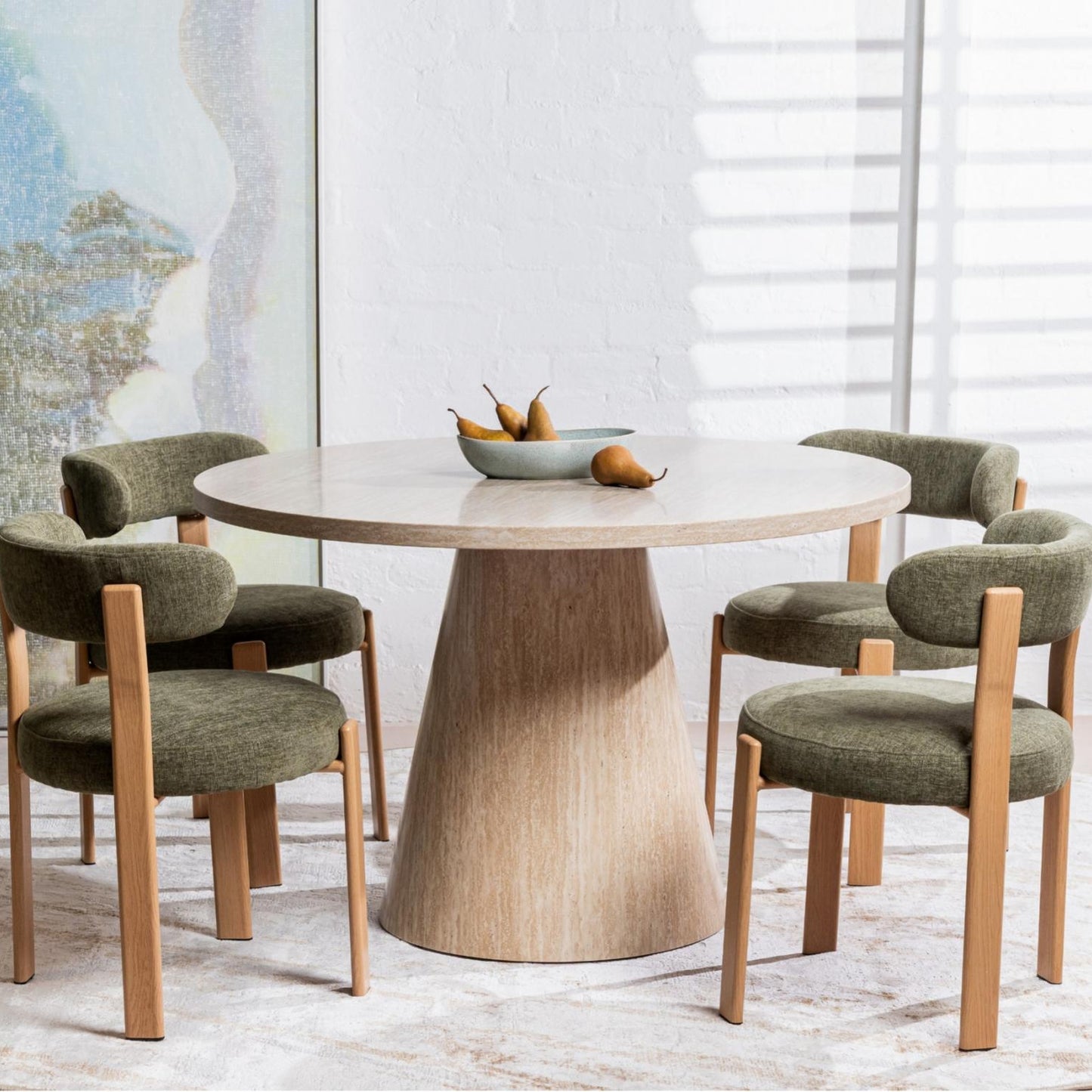 Tessa Wood Dining Table - French Fawn