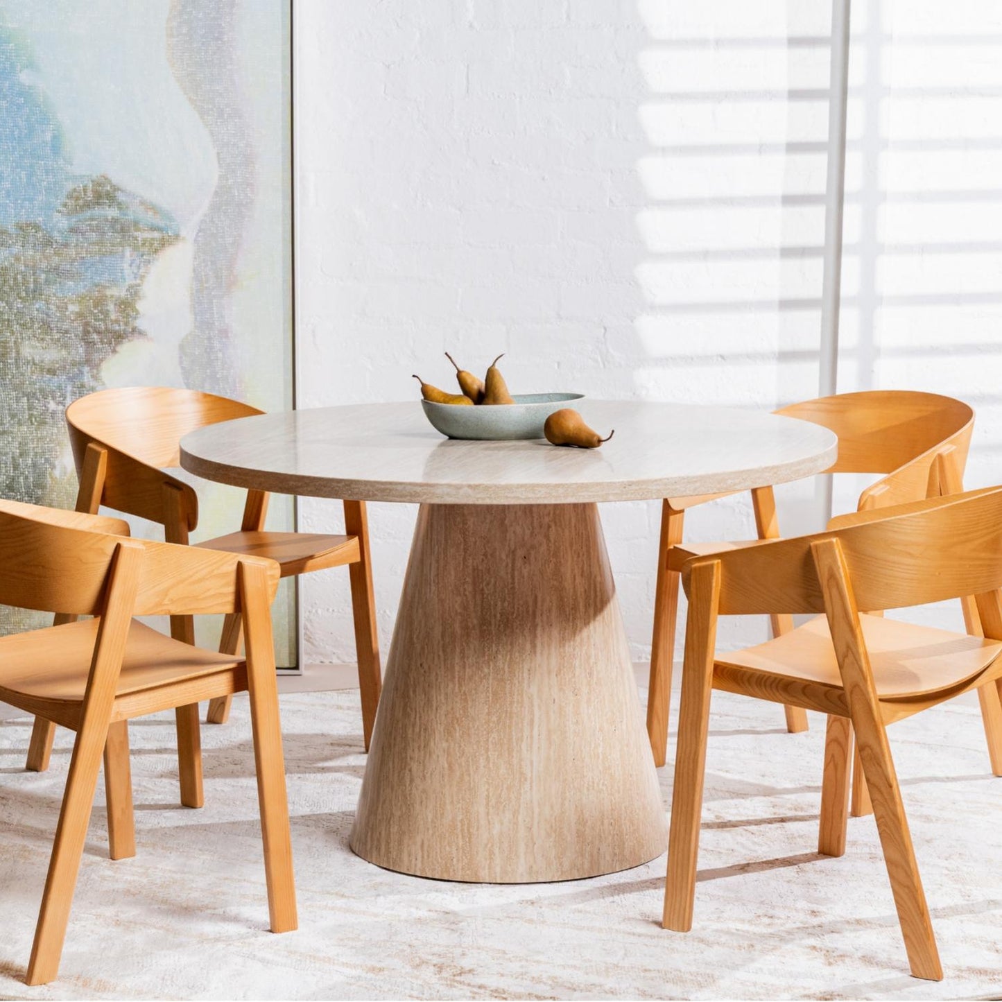Tessa Wood Dining Table - French Fawn