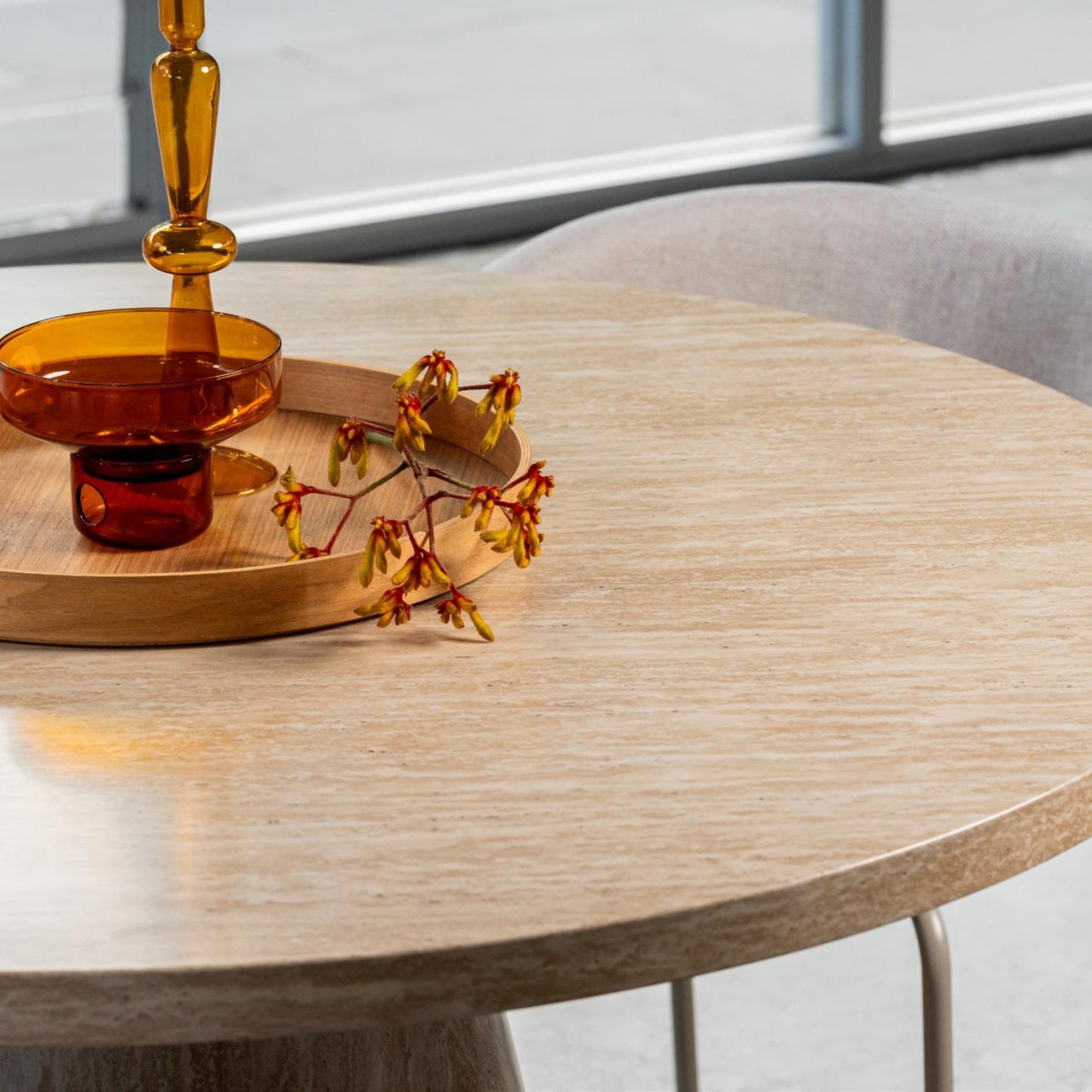 Tessa Wood Dining Table - French Fawn