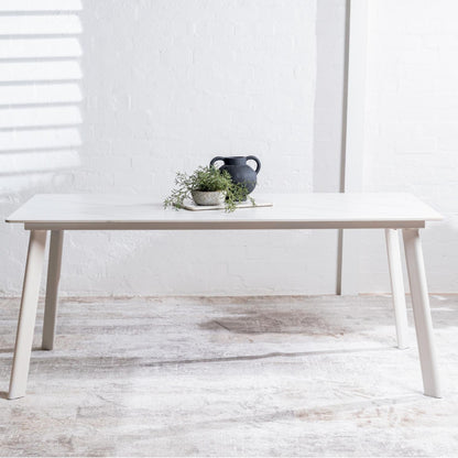 Torino Ceramic Dining Table - Snow White