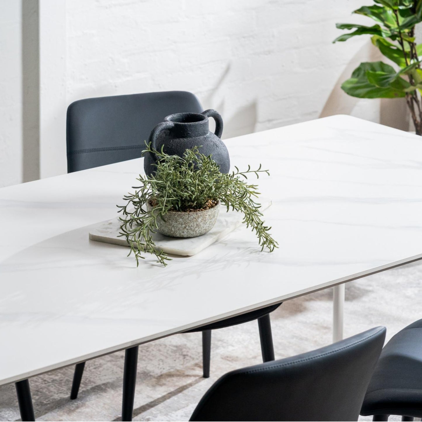Torino Ceramic Dining Table - Snow White