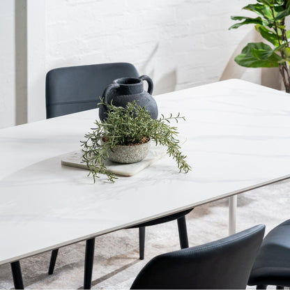Torino Ceramic Dining Table - Snow White