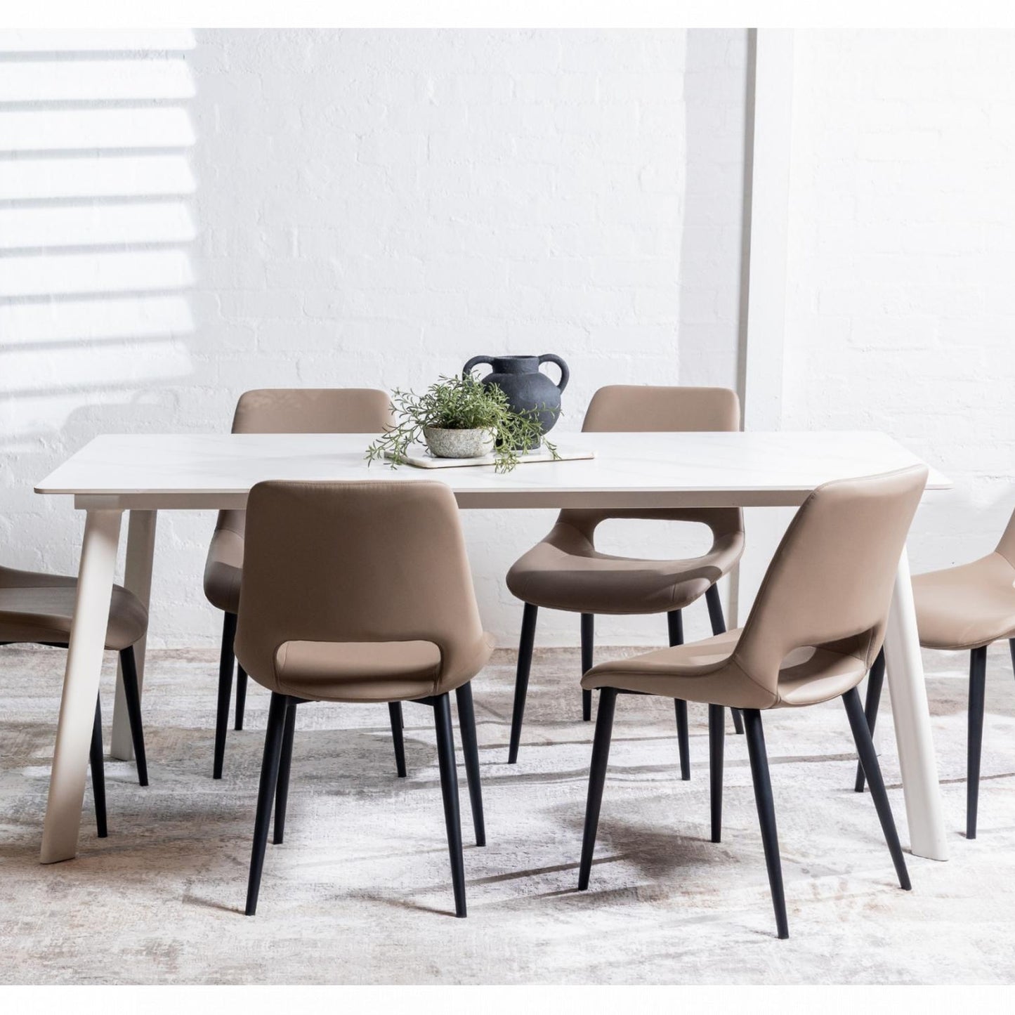 Torino Ceramic Dining Table - Snow White