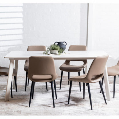 Torino Ceramic Dining Table - Snow White