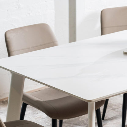 Torino Ceramic Dining Table - Snow White